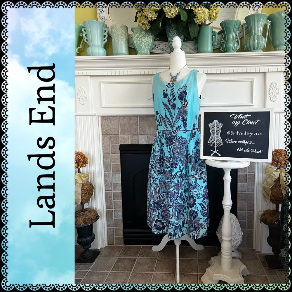 Lands End sleeveless dress, size 10